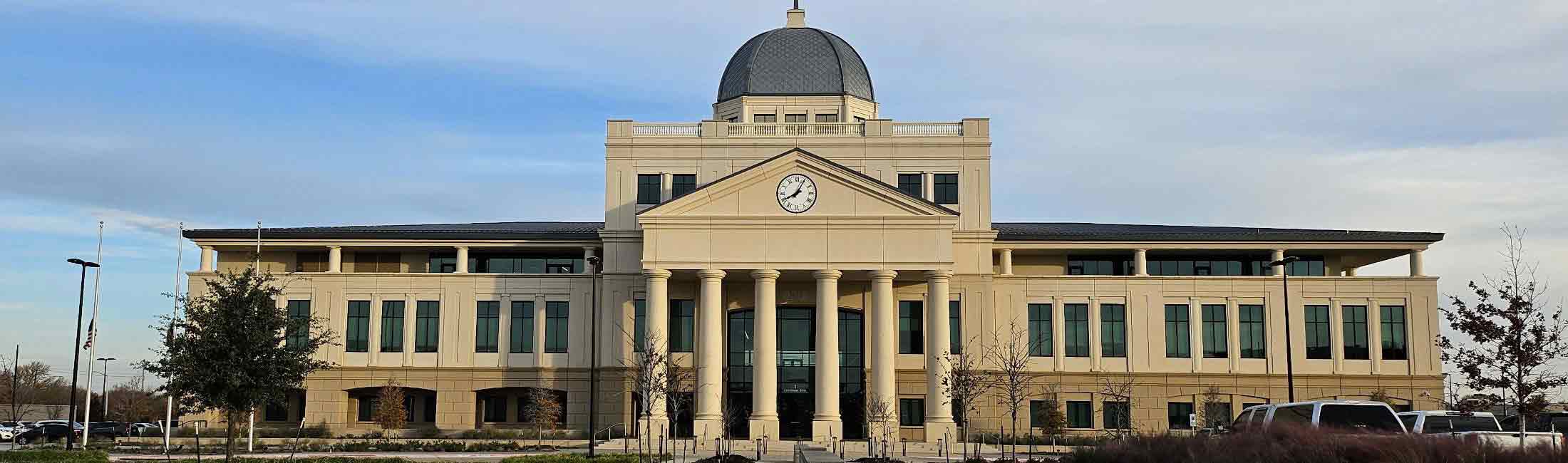 Casey and Terrance at the courthouse